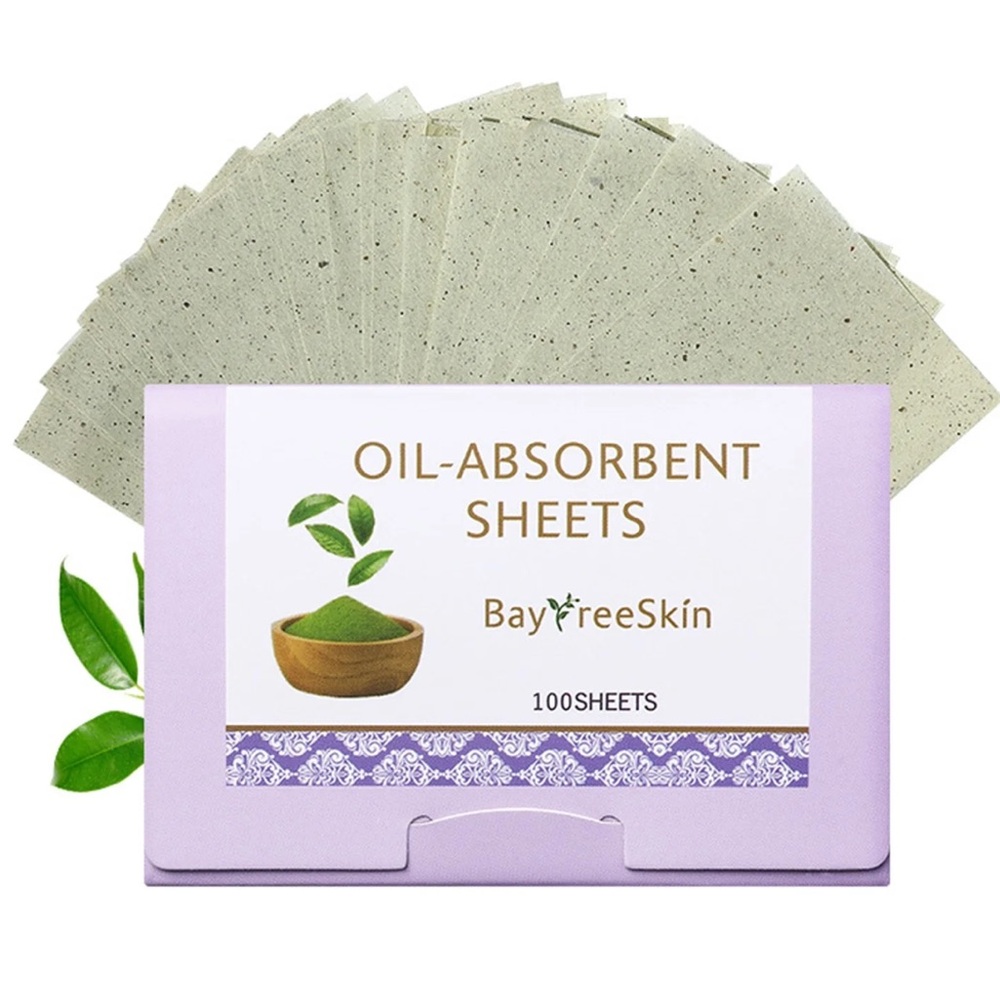 4pk of Bayfree Naturals Green Tea Oil Control Blotting Sheets